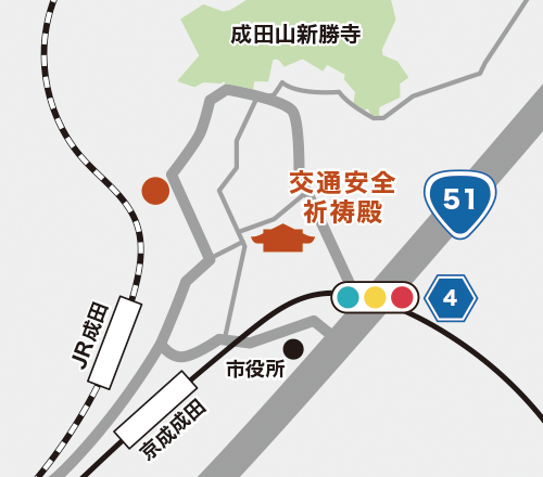交通安全祈願のお申し込みマップ(交通安全祈祷殿にて)