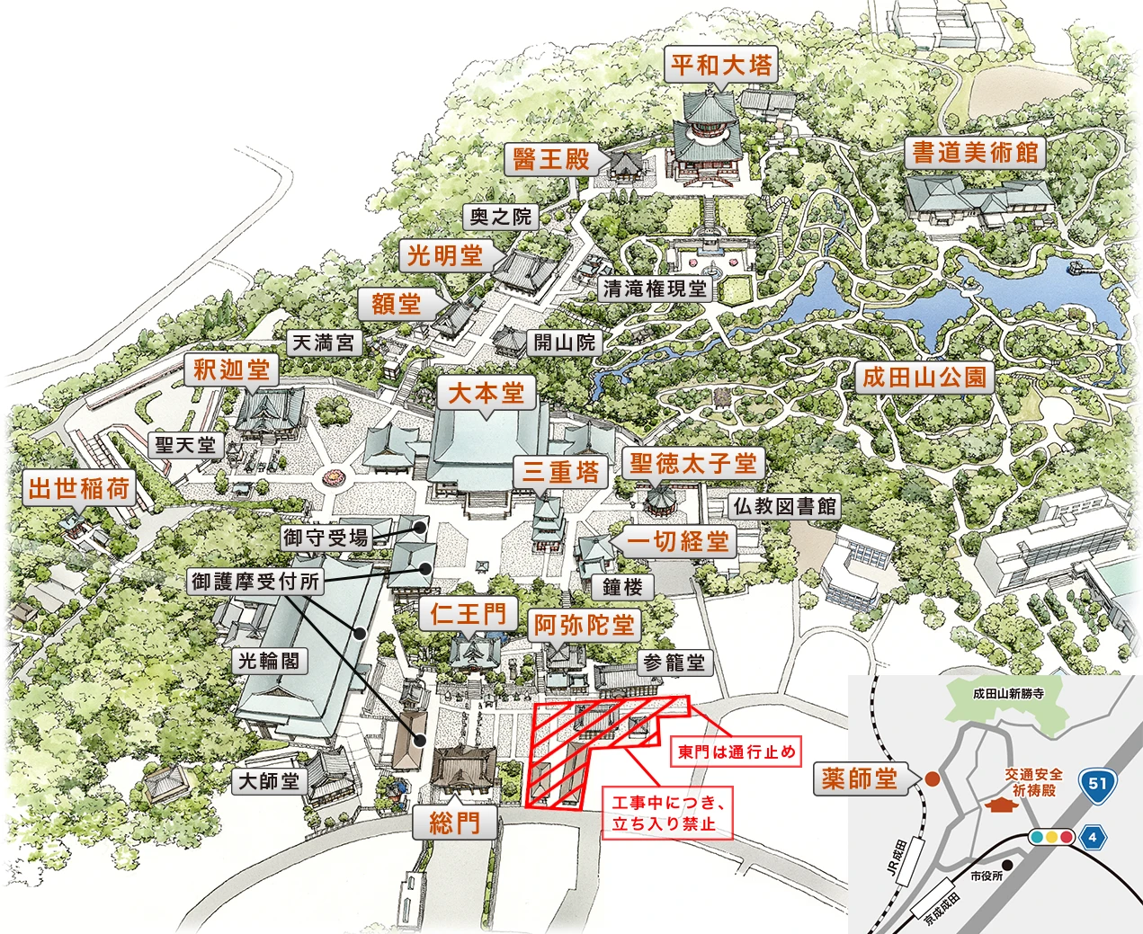 境内の諸堂マップ