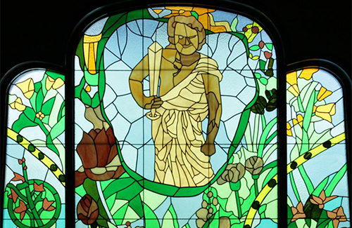 不動明王のステンドグラス