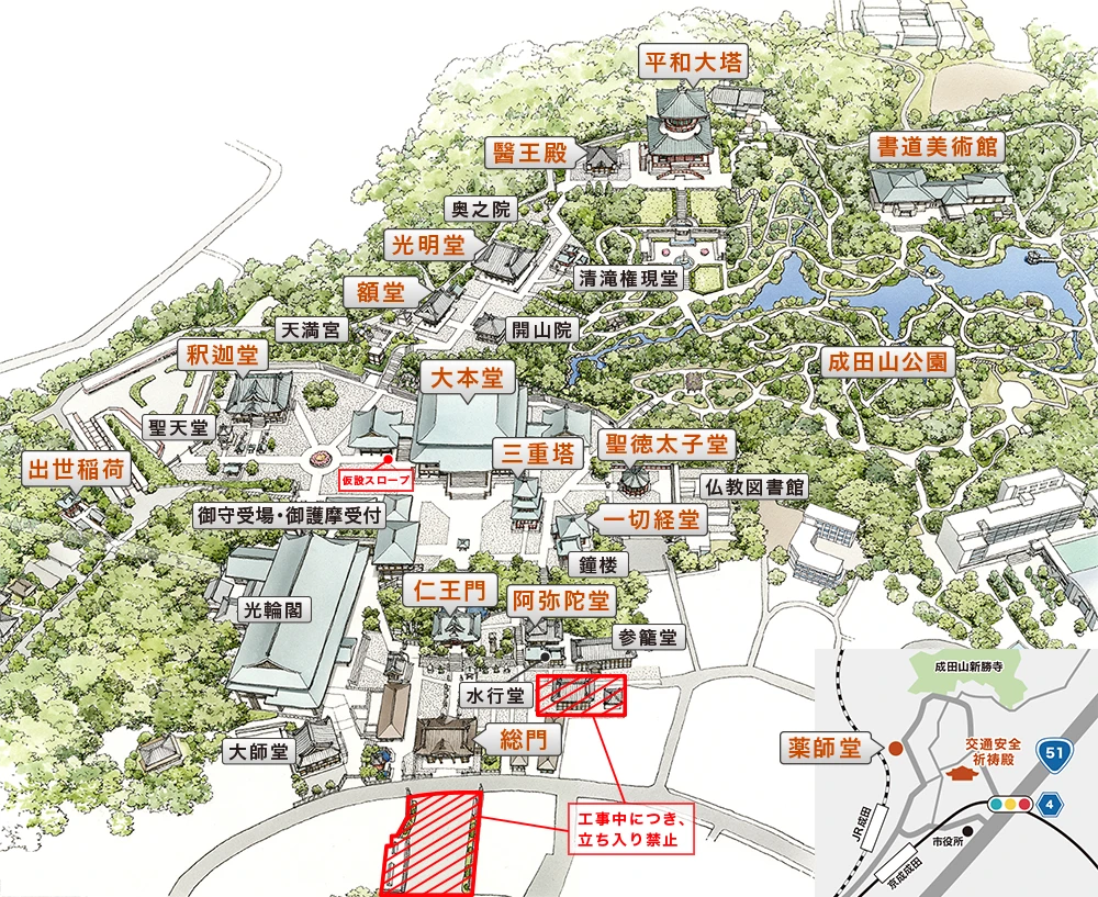 境内の御堂　マップ