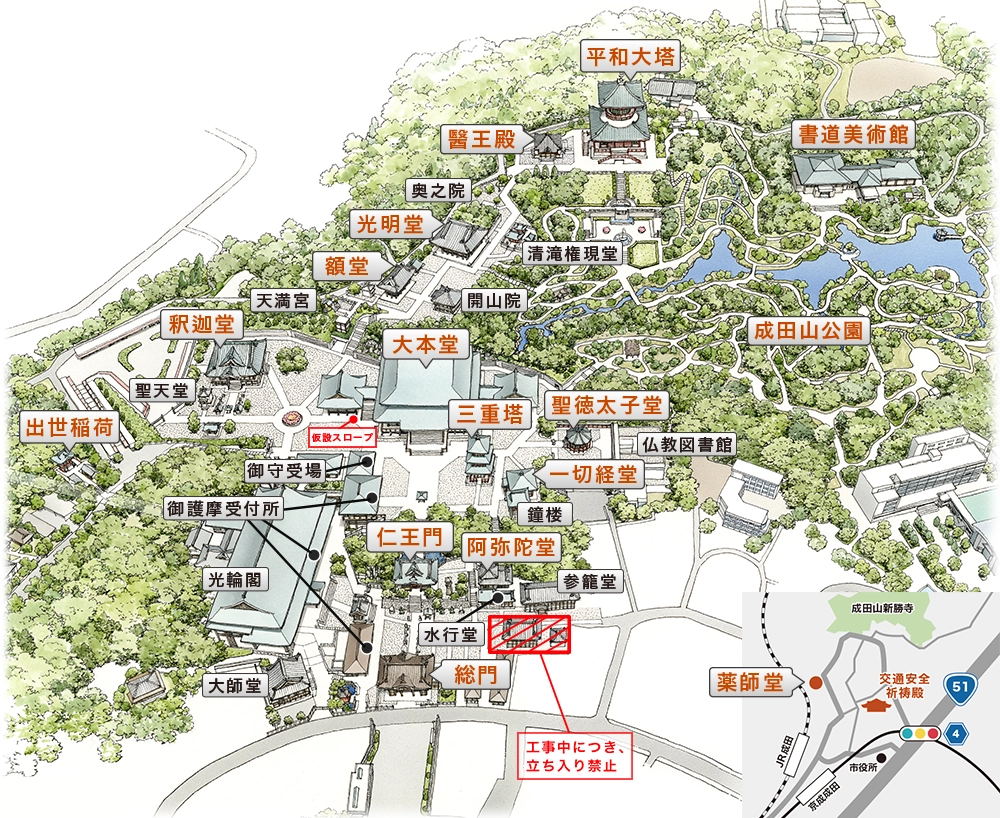 境内の諸堂マップ